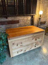 Load image into Gallery viewer, Rustic Industrial Island / Workbench on Casters