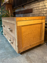 Load image into Gallery viewer, Rustic Industrial Island / Workbench on Casters
