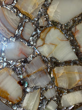 Load image into Gallery viewer, Abalone, Lucite and Gold Side Table