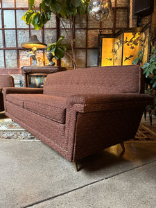 Mid-Century Sofa and Armchair Set (2)