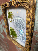 Load image into Gallery viewer, Wicker Framed Peacock Chair Shadowbox
