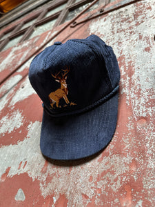 Corduroy Embroidered Buck Hat