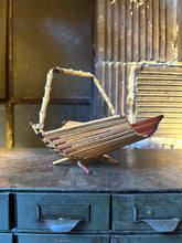 Load image into Gallery viewer, Accordion Basket w/ Bamboo Handle
