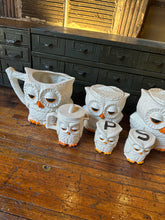 Load image into Gallery viewer, Ceramic Owl Canister Set (7)