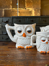 Load image into Gallery viewer, Ceramic Owl Canister Set (7)