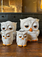Load image into Gallery viewer, Ceramic Owl Canister Set (7)