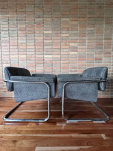 Load image into Gallery viewer, Mid-Century Chrome Cantilever Lounge Chair Set (2)