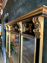 Load image into Gallery viewer, Large Hollywood Regency Triple Panel Beveled Mirror by LaBarge