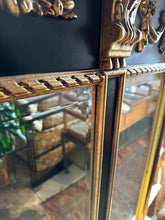 Load image into Gallery viewer, Large Hollywood Regency Triple Panel Beveled Mirror by LaBarge