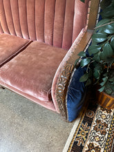 Load image into Gallery viewer, Antique Two-Tone Mohair Sofa