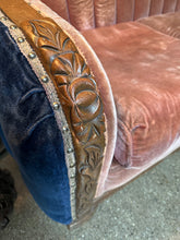 Load image into Gallery viewer, Antique Two-Tone Mohair Sofa