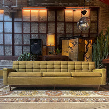 Load image into Gallery viewer, Mid-Century Army Green Sofa