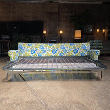 Load image into Gallery viewer, Floral Sleeper Sofa on Casters