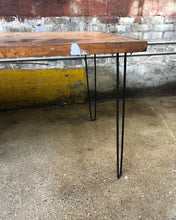 Load image into Gallery viewer, Aged Butcher Block Countertop Desk / Table