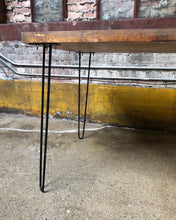 Load image into Gallery viewer, Aged Butcher Block Countertop Desk / Table