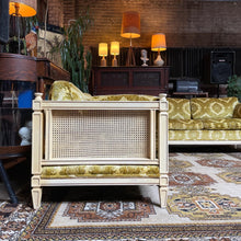Load image into Gallery viewer, Chartreuse & Cane Loveseat, Two (2) Available