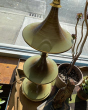 Load image into Gallery viewer, Mid-Century Brushed Metal and Brass Lamp