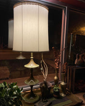 Load image into Gallery viewer, Mid-Century Brushed Metal and Brass Lamp