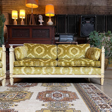 Load image into Gallery viewer, Chartreuse & Cane Loveseat, Two (2) Available
