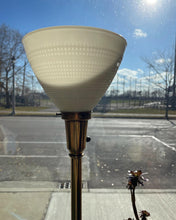 Load image into Gallery viewer, Mid-Century Brushed Metal and Brass Lamp