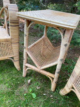 Load image into Gallery viewer, Mid-Century Wicker Chair and Table Set