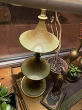 Load image into Gallery viewer, Mid-Century Brushed Metal and Brass Lamp