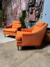 Load image into Gallery viewer, Mid-Century Orange Armchair Set (2)