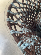 Load image into Gallery viewer, Boho Macrame Side Table w/ Glass Top
