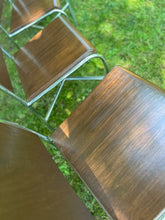 Load image into Gallery viewer, Antique Wood and Chrome Dining Chair Set (4)
