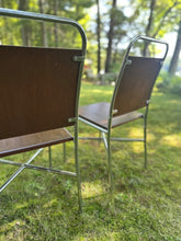 Load image into Gallery viewer, Antique Wood and Chrome Dining Chair Set (4)
