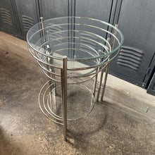 Load image into Gallery viewer, Chrome &amp; Glass Nesting Table Set (3)
