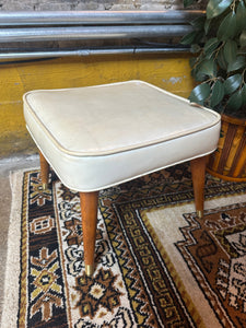 Mid-Century Vinyl Ottoman