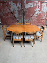 Load image into Gallery viewer, Mid-Century Dining Set w/ Chairs + Leaves
