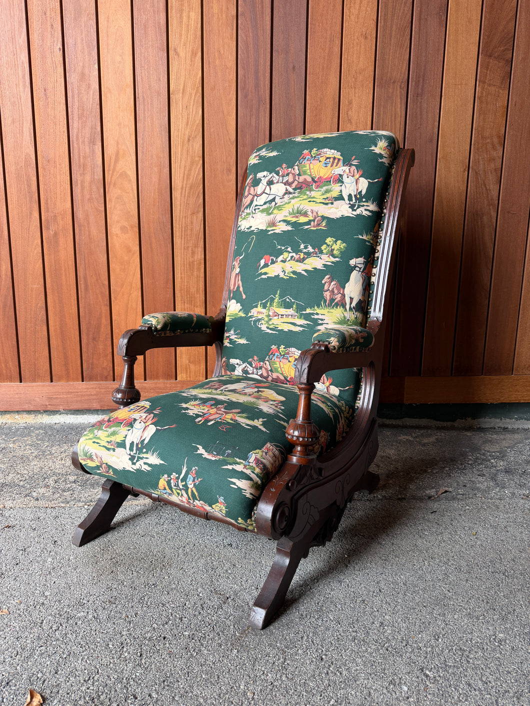 Graphic Eastlake Rocking Chair