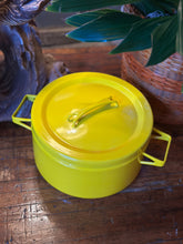 Load image into Gallery viewer, Mid-Century Yellow Enamel Pot
