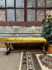 Chartreuse Tufted Bench