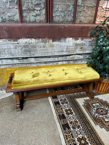 Chartreuse Tufted Bench