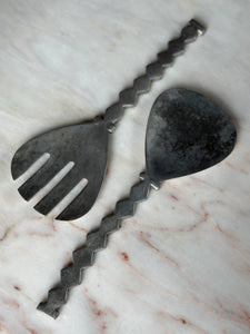 Aluminum Flat Fork & Spoon Salad Set (2)