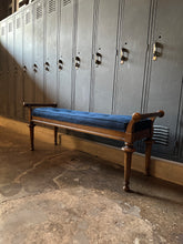 Load image into Gallery viewer, Blue Tufted Bench
