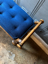 Load image into Gallery viewer, Blue Tufted Bench
