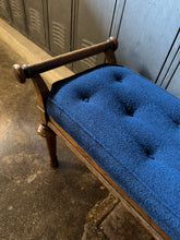 Load image into Gallery viewer, Blue Tufted Bench
