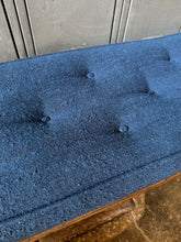 Load image into Gallery viewer, Blue Tufted Bench
