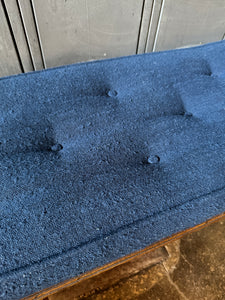 Blue Tufted Bench