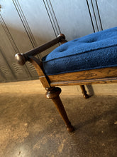 Load image into Gallery viewer, Blue Tufted Bench
