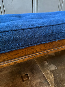 Blue Tufted Bench