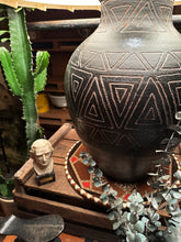 Load image into Gallery viewer, Bucchero Style Ceramic Lamp
