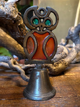 Load image into Gallery viewer, Brass and Glass Owl Bell
