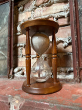 Load image into Gallery viewer, Wood &quot;Tempus Fugit&quot; Hourglass
