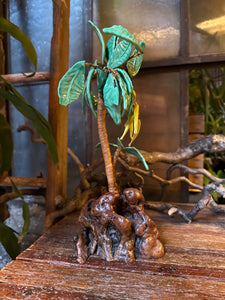 Ceramic and Driftwood Palm Tree