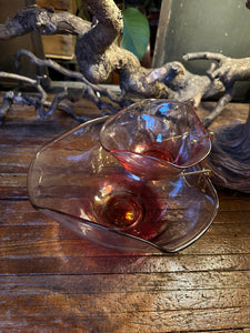 Rose Glass Chip and Dip